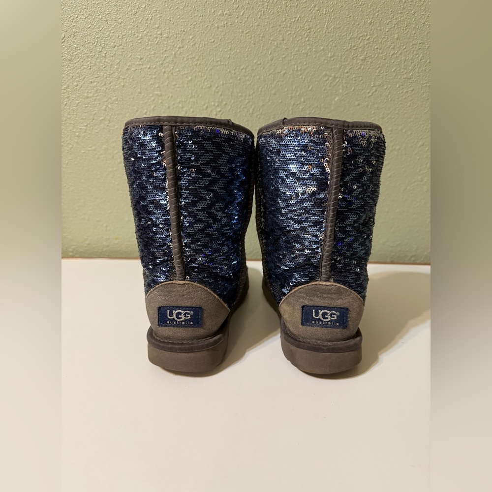 Blue / Silver Sequin Ugg Boot - image 3
